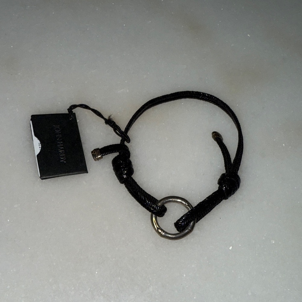 John Hardy Cord Bracelet with Silver Ring